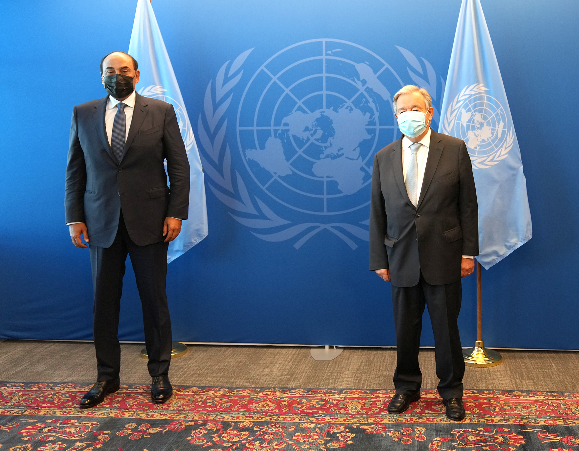 ممثل سمو أمير البلاد سمو رئيس مجلس الوزراء يلتقي الأمين العام للأمم المتحدة