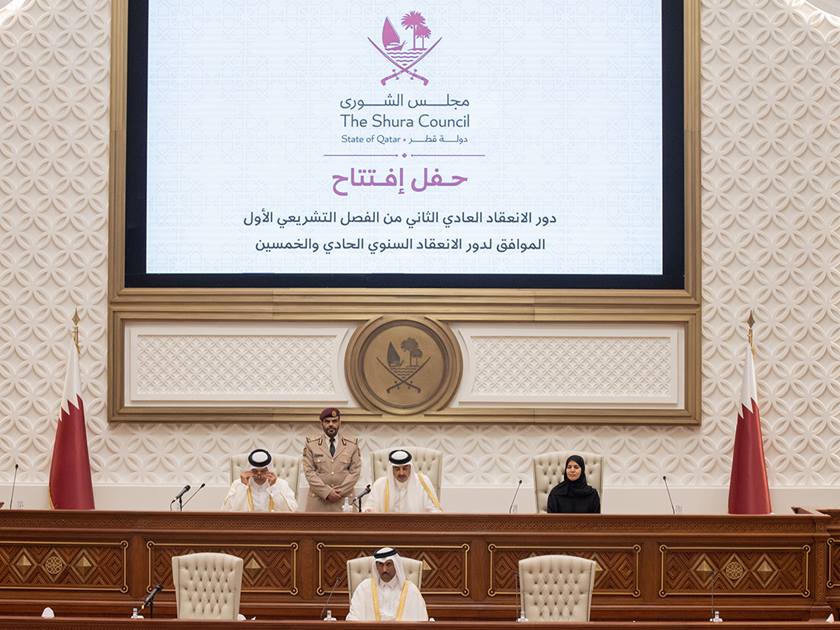 أمير قطر يفتتح دور الانعقاد العادي الثاني من الفصل التشريعي الأول لمجلس الشورى