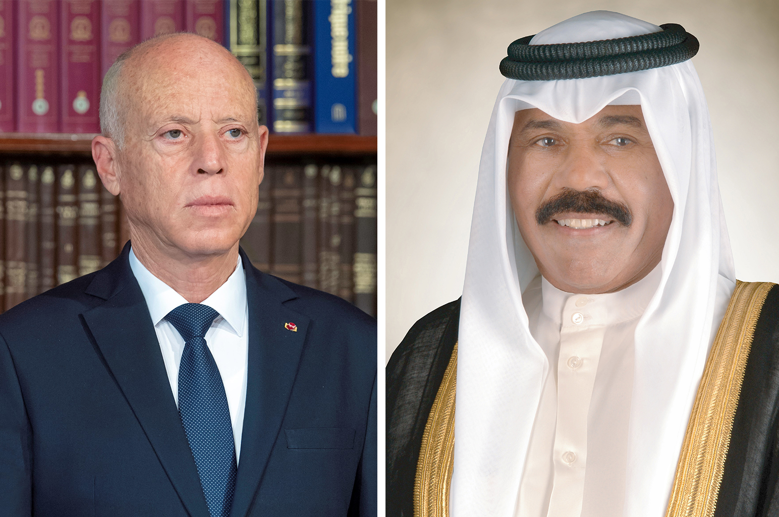 سمو أمير البلاد يتلقى اتصالا من رئيس الجمهورية التونسية