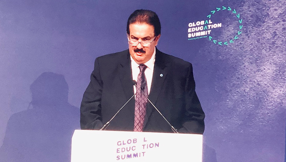 ممثل سمو أمير البلاد يعلن تعهد الكويت بمبلغ 30 مليون دولار دعما لمبادرة التعليم العالمية 