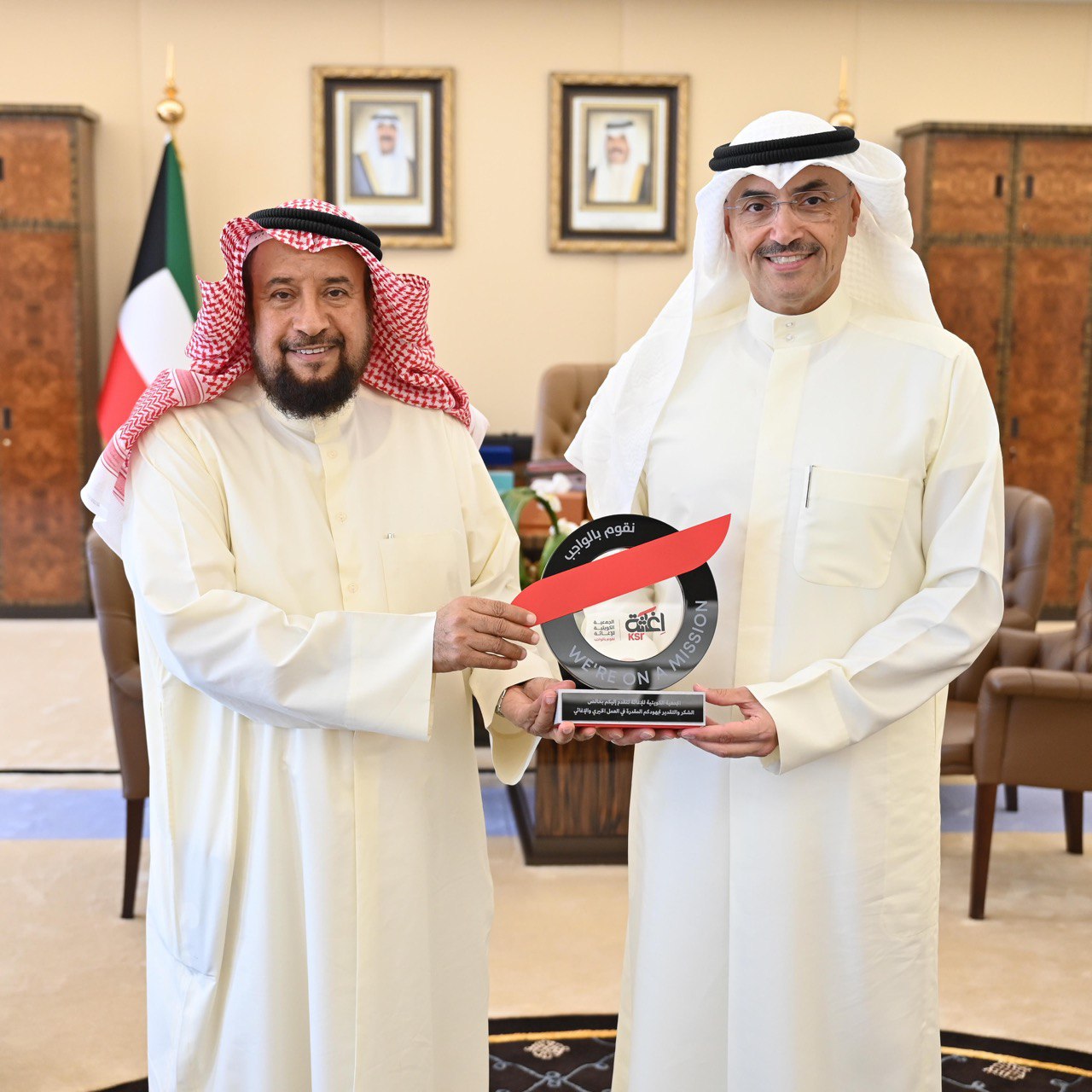 رئيس مجلس الأمة بالإنابة محمد براك المطير يستقبل وفد الجمعية الكويتية للإغاثة